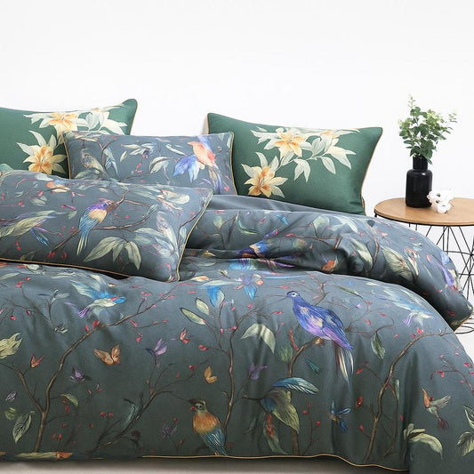 Festival Luxurious Egyptian Cotton Bedding Set - Vibrant Floral Duvet Covers