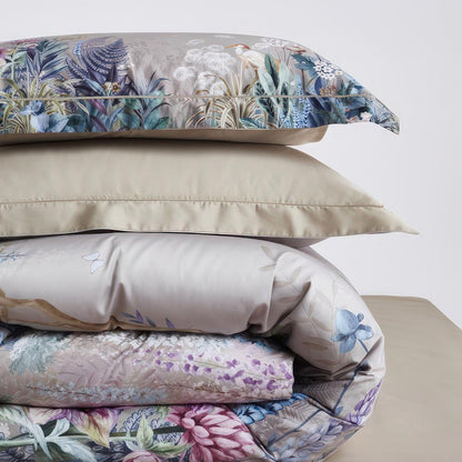 Grand Egyptian Cotton Pillowcase Pair - 600 Thread Count Floral Design