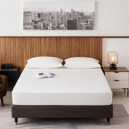 Luxurious Egyptian Cotton Bedding Set - Cream White Duvet Covers for Comfort