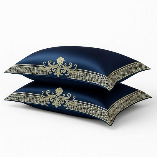 Luxurious Royal Blue Pillowcase Pair - 1000TC 100% Egyptian Cotton