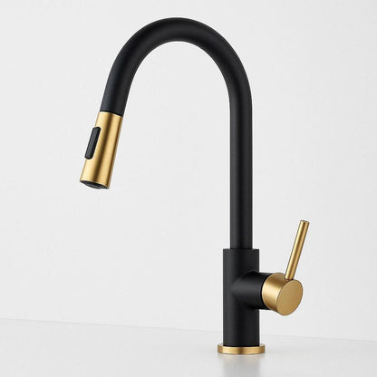 Smart Touch Kitchen Faucet With 360° Rotation & Dual Outlet - Brushed Nickel Finish