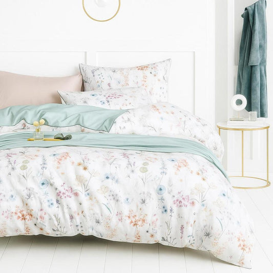 Spring Flowers Bedding Set - Soft Egyptian Cotton Floral Duvet Covers
